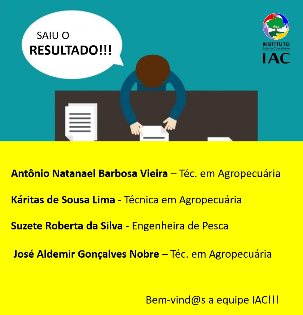 Lista dos/as selecionados/as.