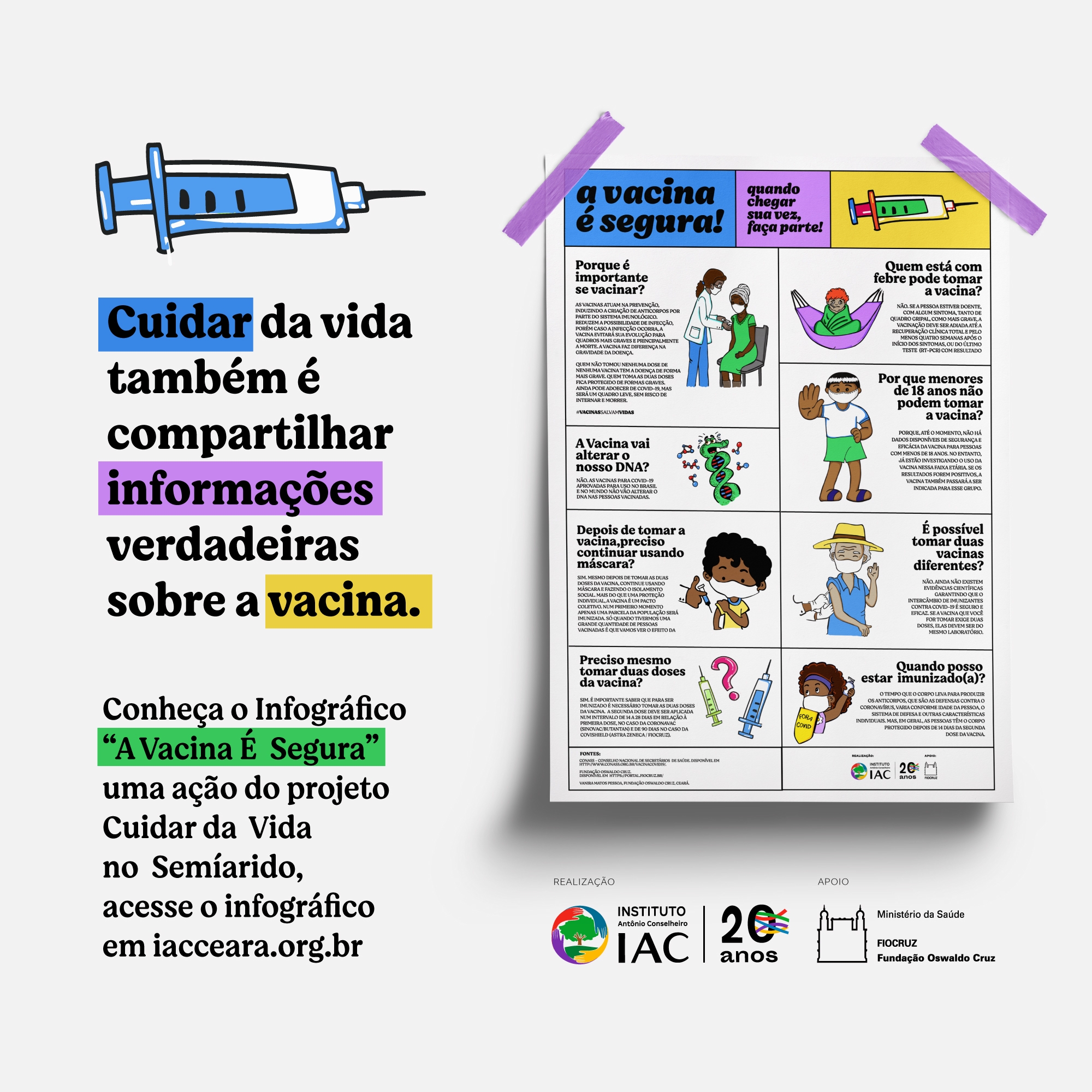 IAC e FIOCRUZ lançam Infográfico sobre Vacinação